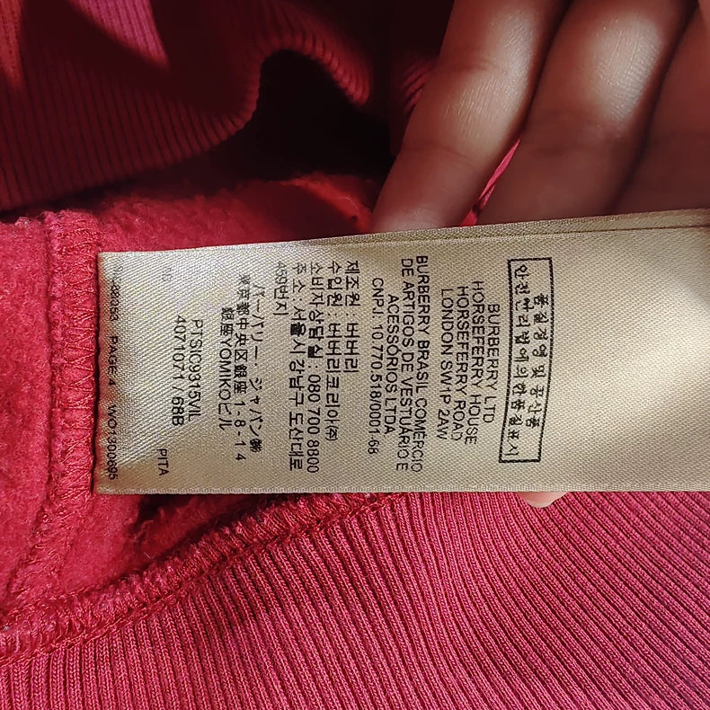 Burberry Red Hooded Zip Jacket-yf