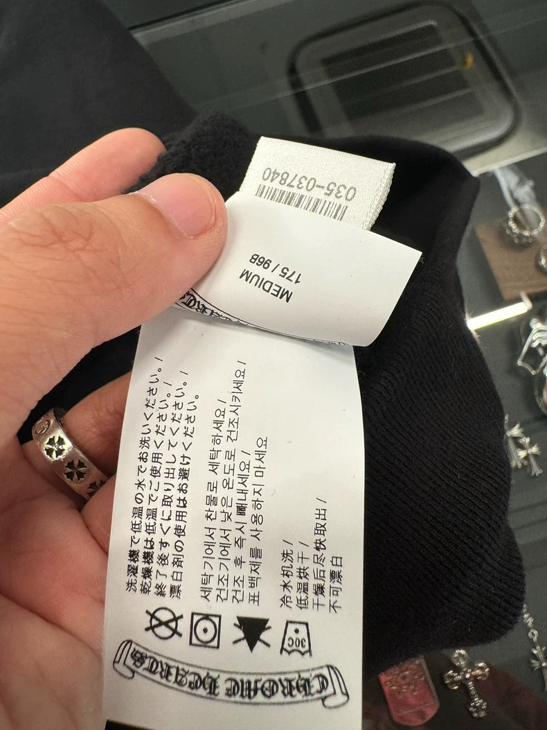 Chrome Hearts Black Embroidered Half-Zip Sweatshirt-yf