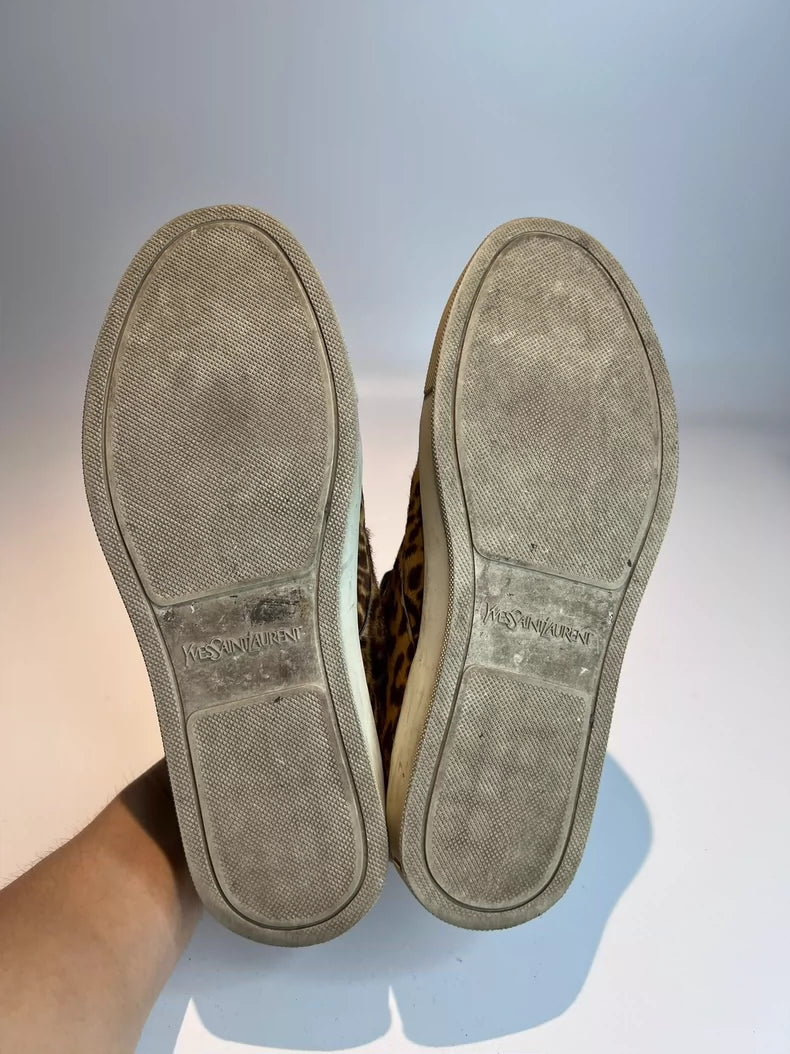 Yves Saint Laurent Leopard Print Casual Shoes