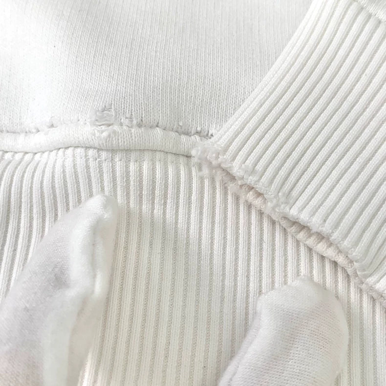 Saint Laurent White Logo Hoodie