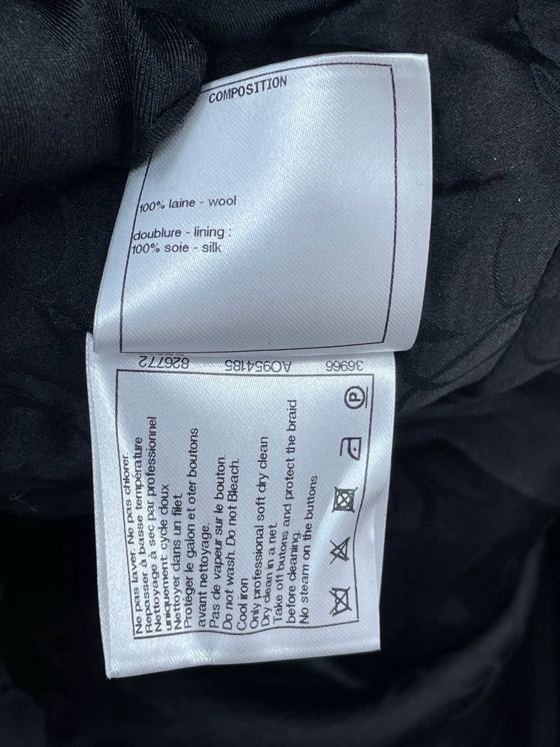 Chanel Black Gold Fitted Jacket