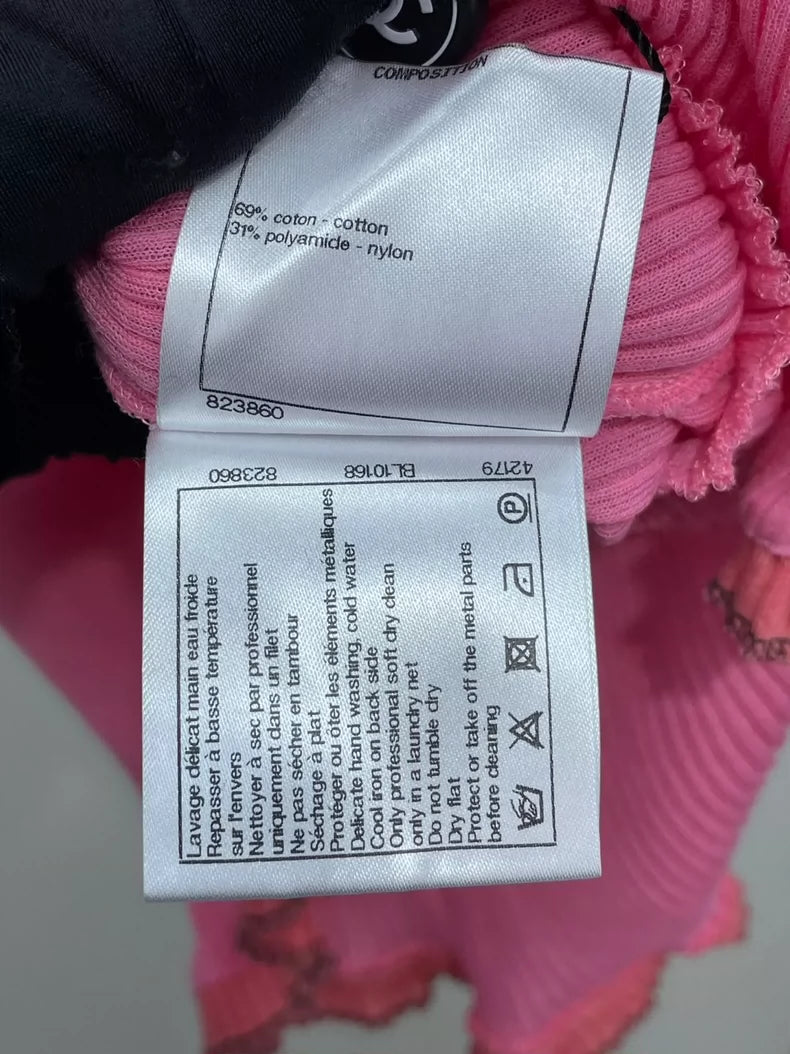 Chanel Pink Sleeveless Knit Top
