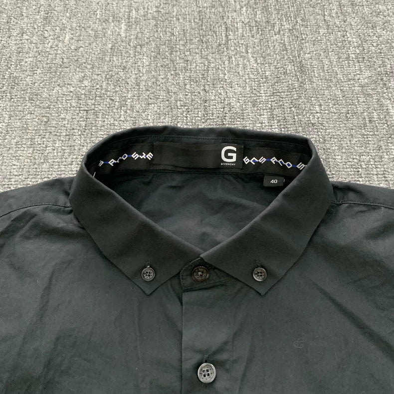 Givenchy Black Logo Hem Shirt Jacket