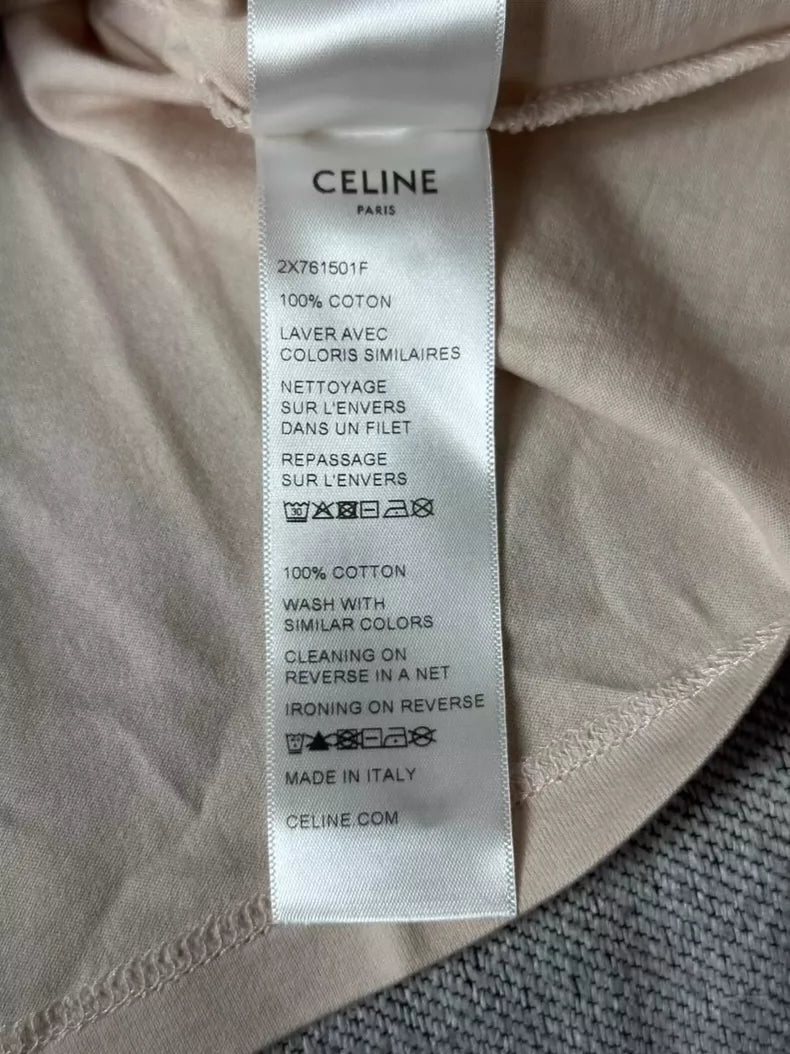 Celine Short Sleeve Cropped T-Shirt