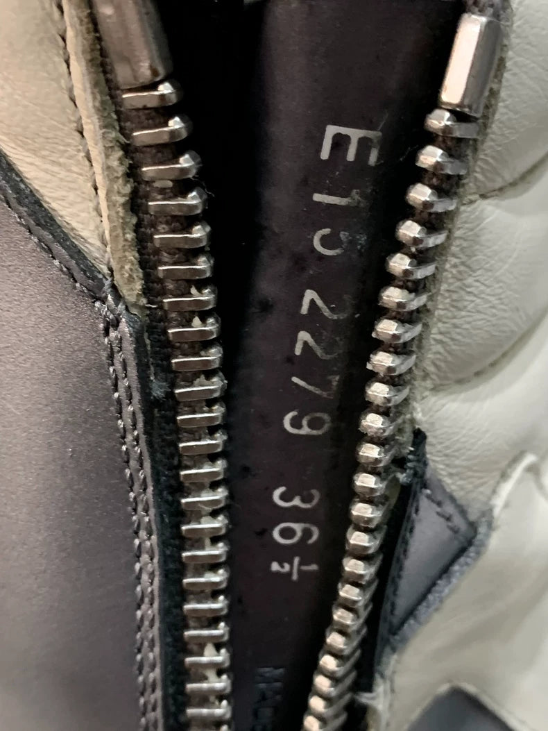 Rick Owens Silver Metallic High Top Sneakers-yf