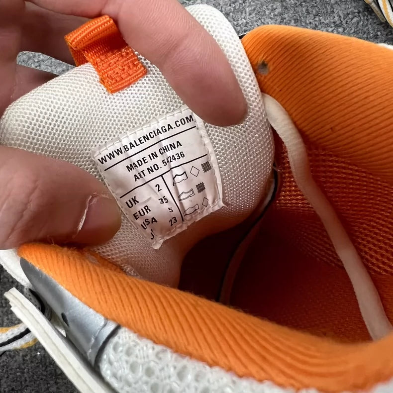 Balenciaga Track Sneakers in White and Orange