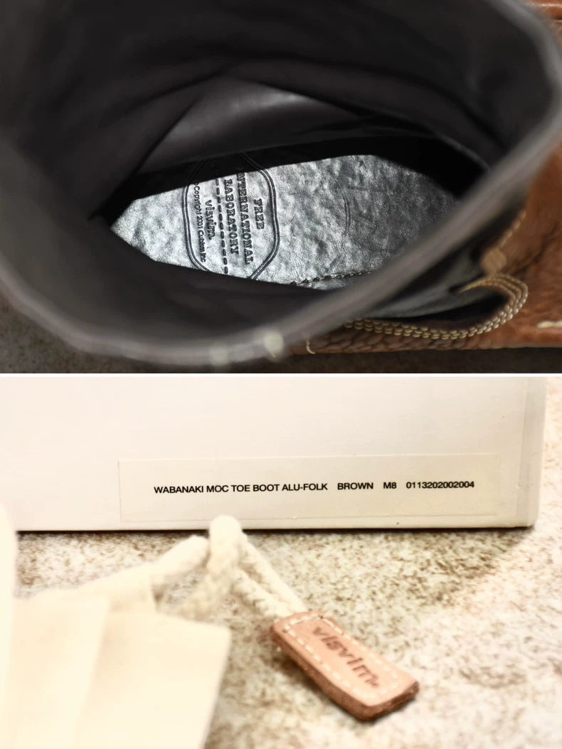 Visvim Wabanaki Moc Toe Boots Folk