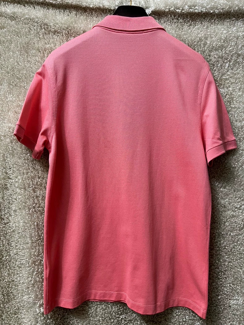 Louis Vuitton Men's Pink Short Sleeve Polo-yf