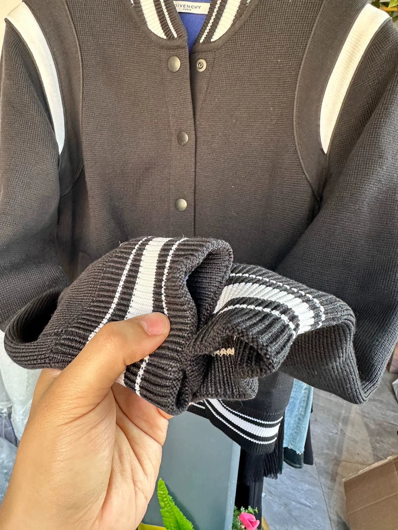 Givenchy Black White Embroidered Jacket