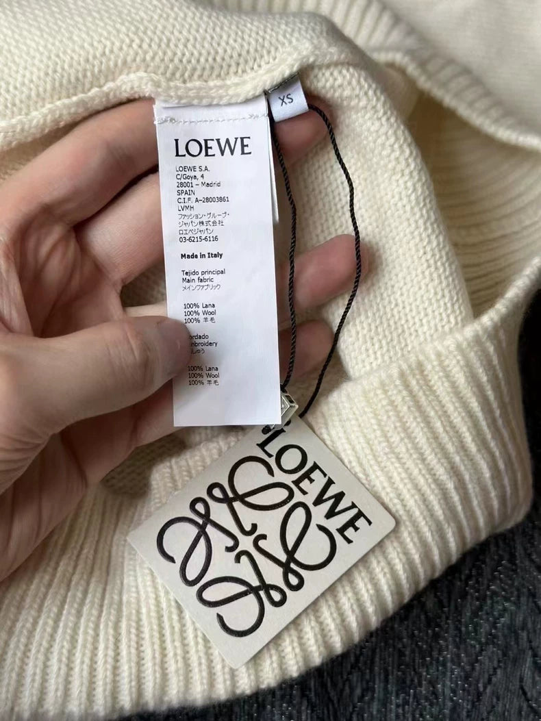 Loewe Red Pom Pom Sweater