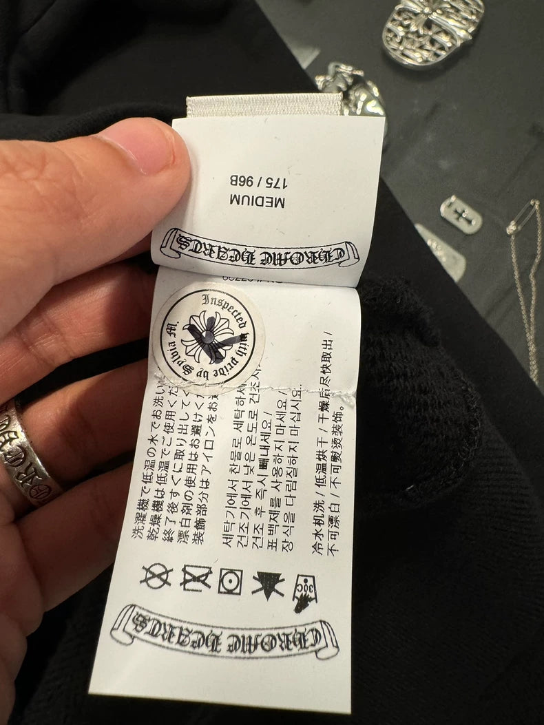 Chrome Hearts Black Embroidered CH Sweatshirt-yf