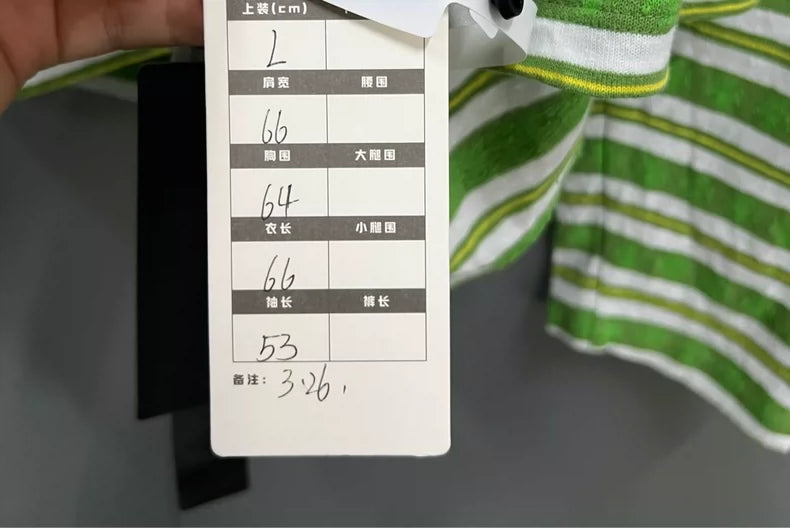 Chrome Hearts Striped Long Sleeve Polo Shirt