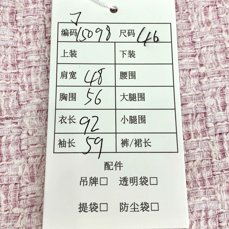 Pink Long Woven Coat by Chanel