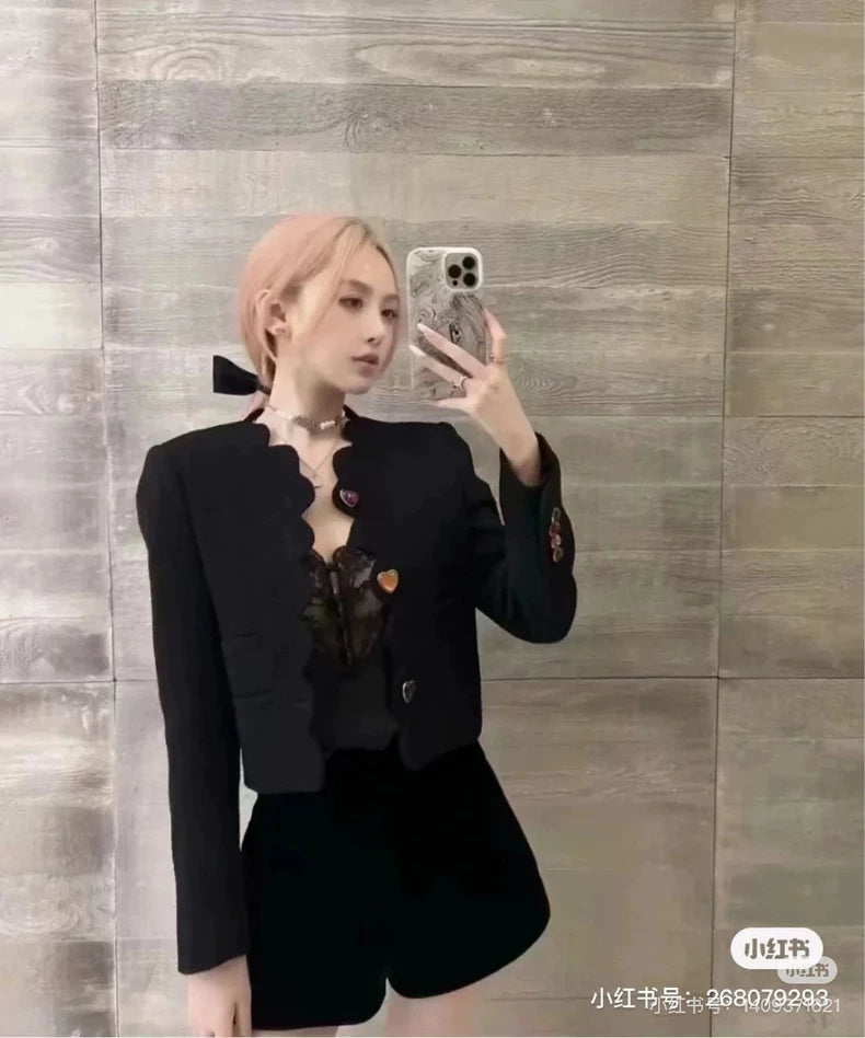 Saint Laurent Black Heart Suit Jacket