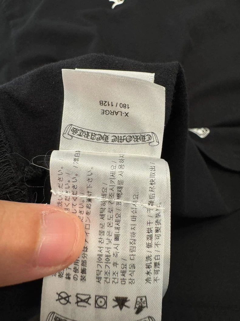 Chrome Hearts Black Square Letter Short Sleeve-yf