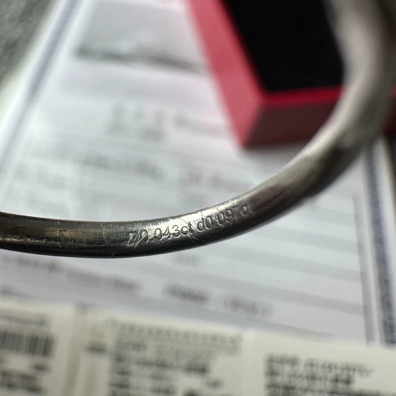 Platinum Diamond Ring with Box and Certification