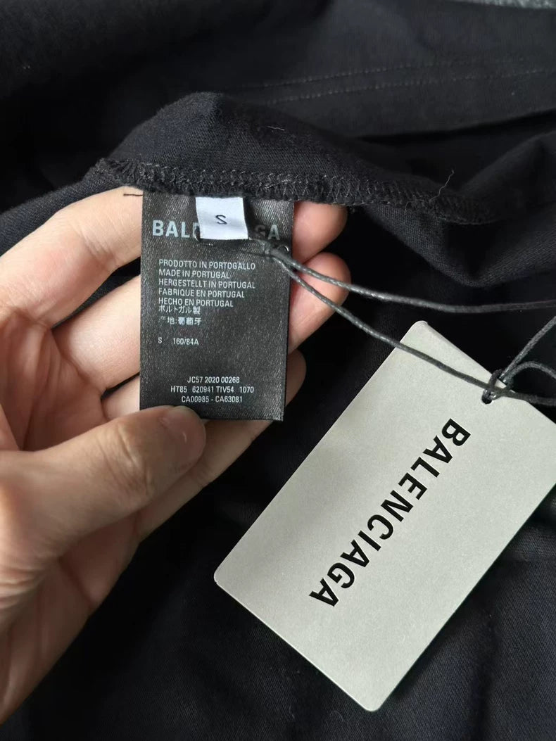 Balenciaga Black Letter Short Sleeve T-shirt