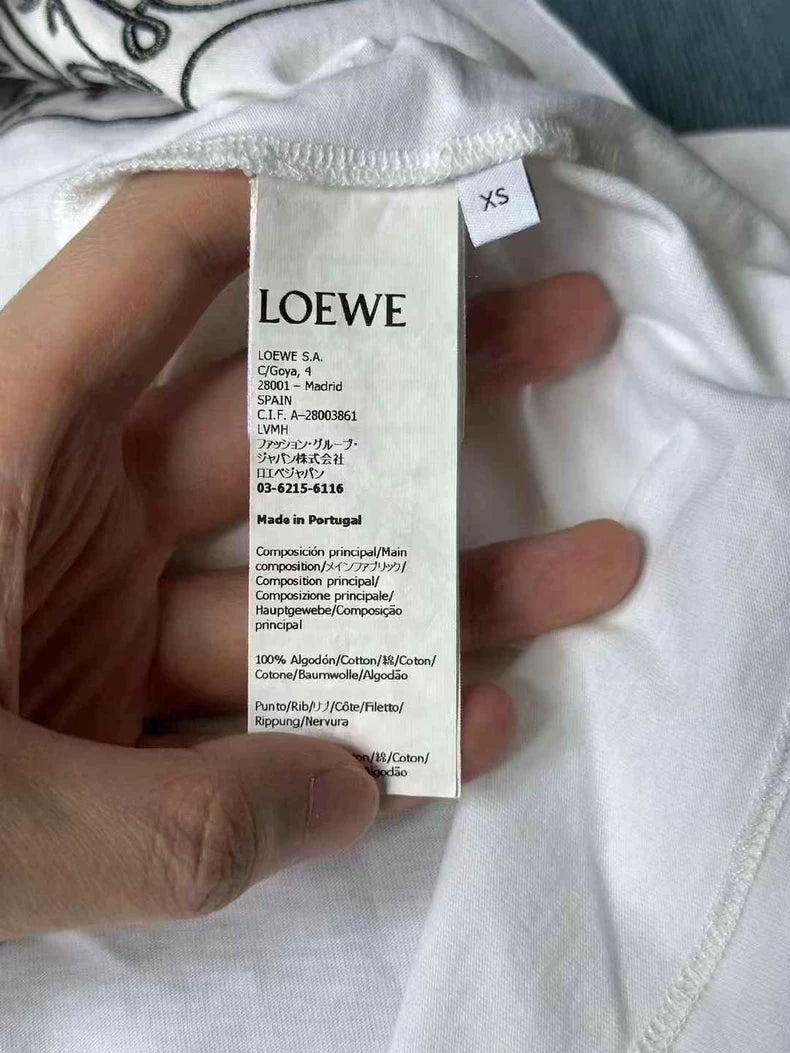 Loewe Print Cropped Short Sleeve Top
