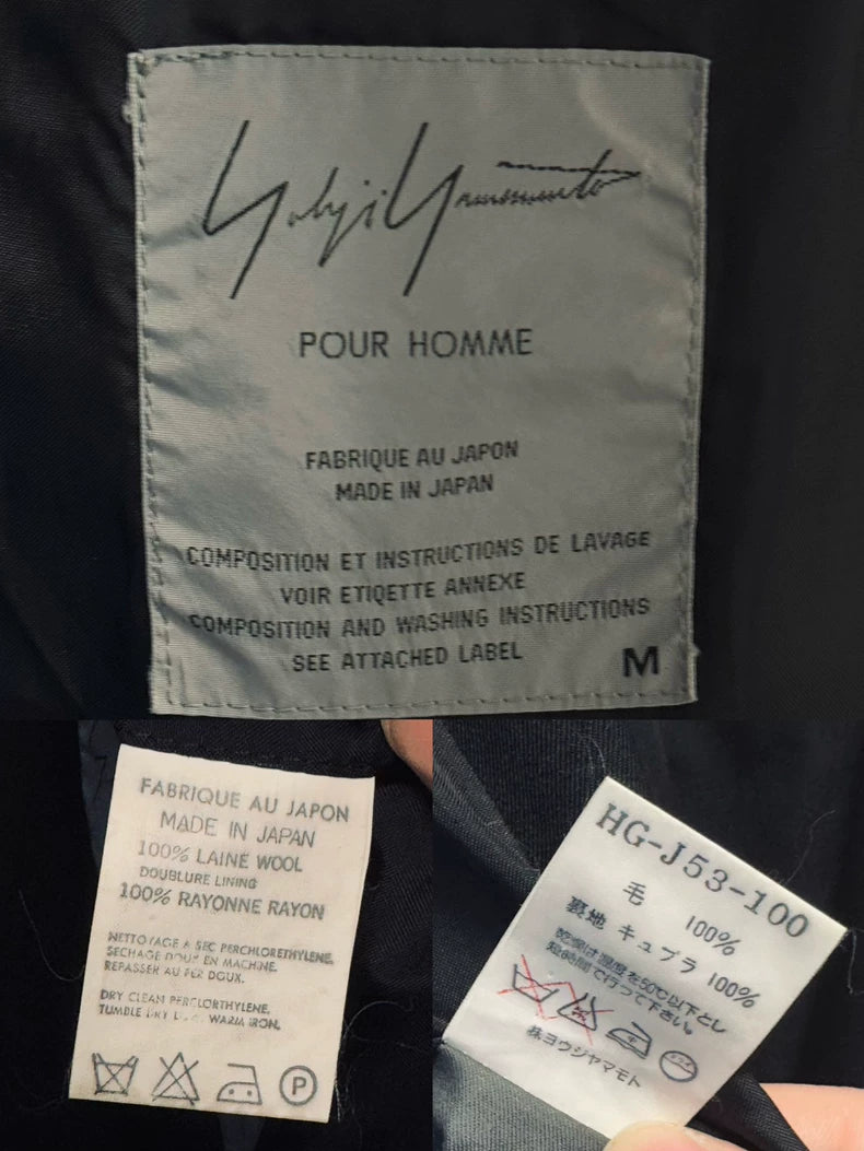 Yohji Yamamoto Double Scarf Collar Suit