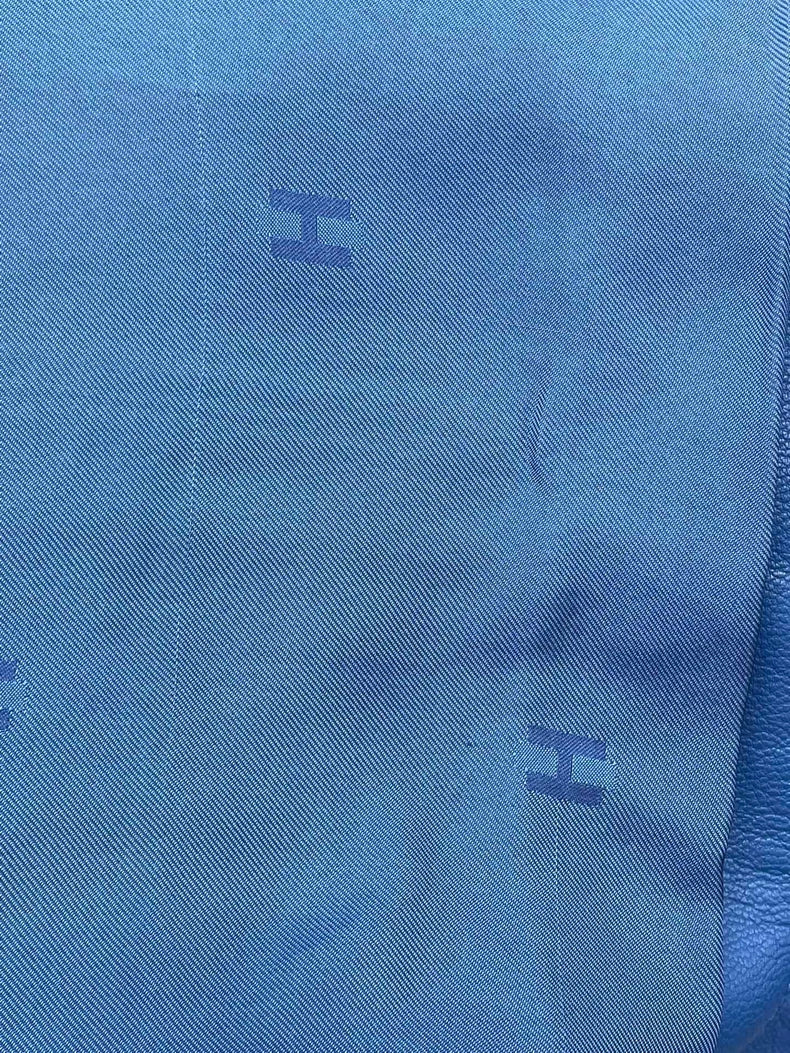 Hermes Blue Lambskin Leather Shorts