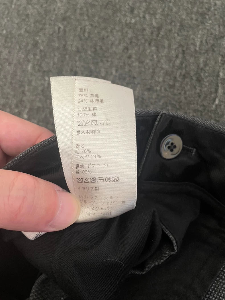 Celine Wool Gray Casual Trousers-yf