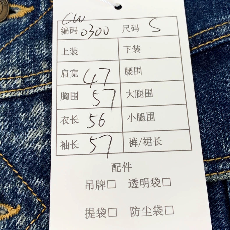 Saint Laurent Denim Jacket with Fur Collar