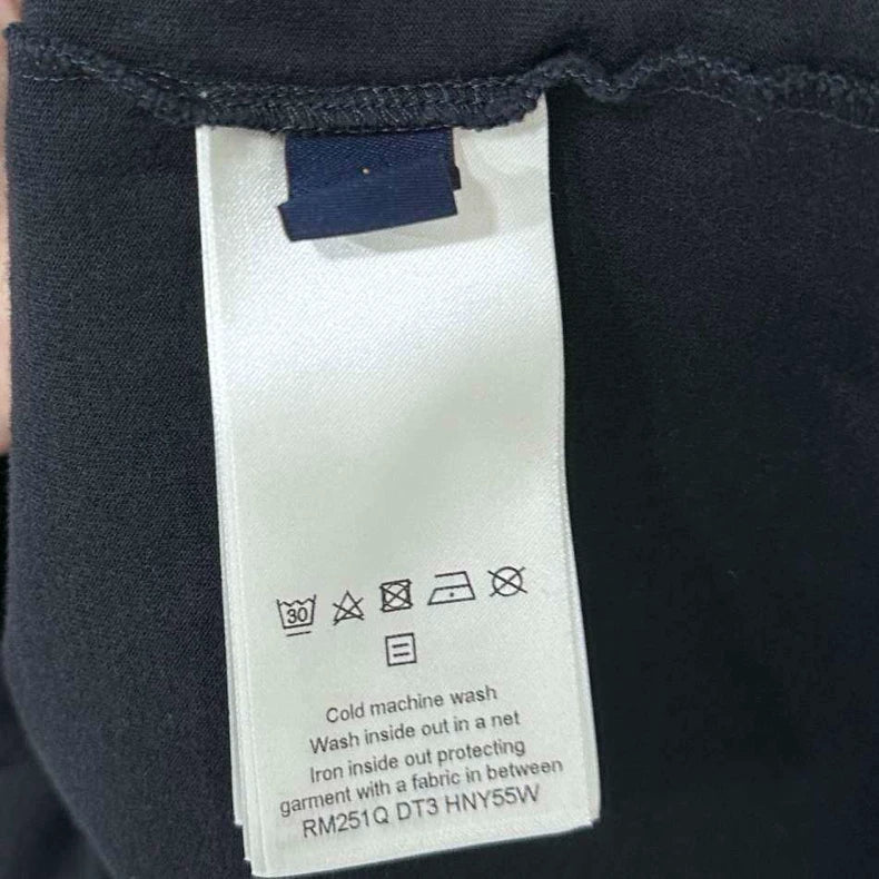 Louis Vuitton Black Logo Short Sleeve T-shirt-yf