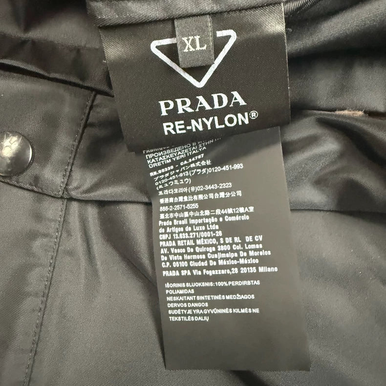 Prada Re-Nylon Triangle Logo Shirt Jacket