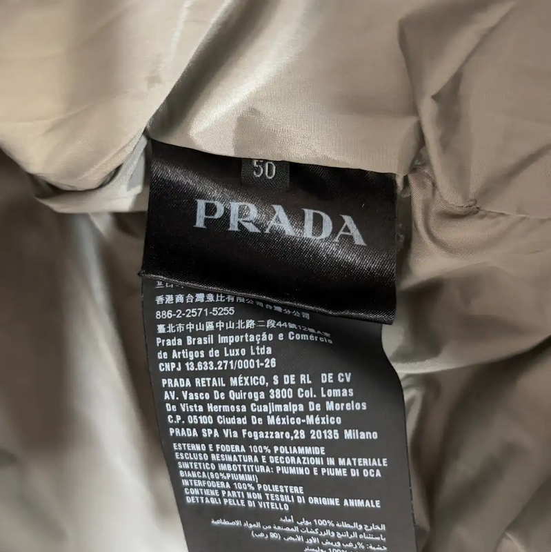 Prada Men's Quilted Hooded Jacket in Olive