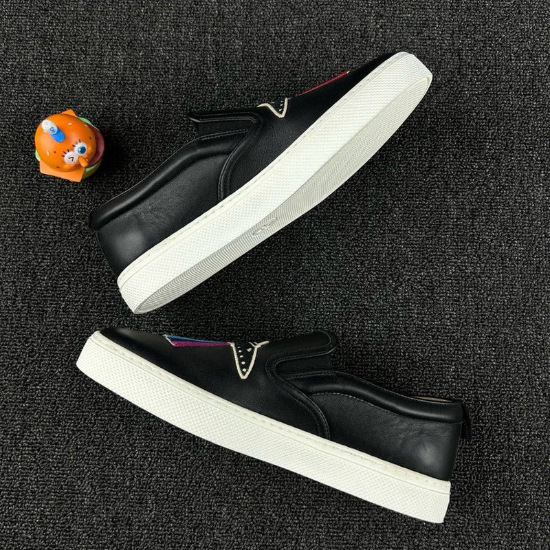 Gucci Rainbow Icon Leather Slip-On Sneakers 0079