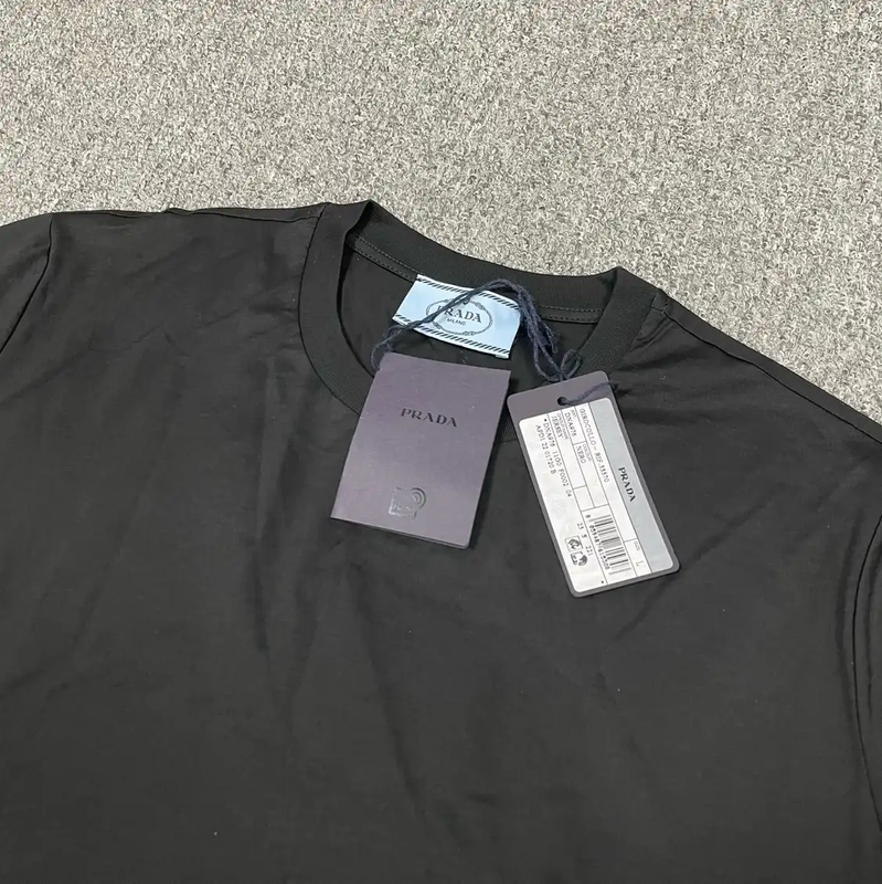 Prada Black Cotton Men's T-Shirt Size L