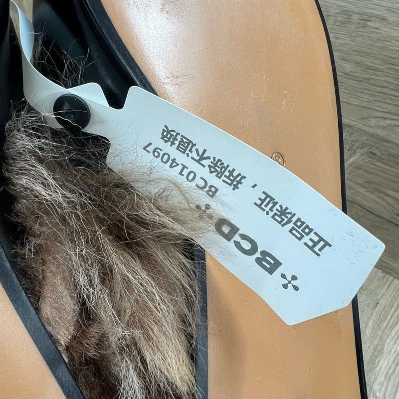 Gucci Black Casual Fur-lined Slide Slippers 0079