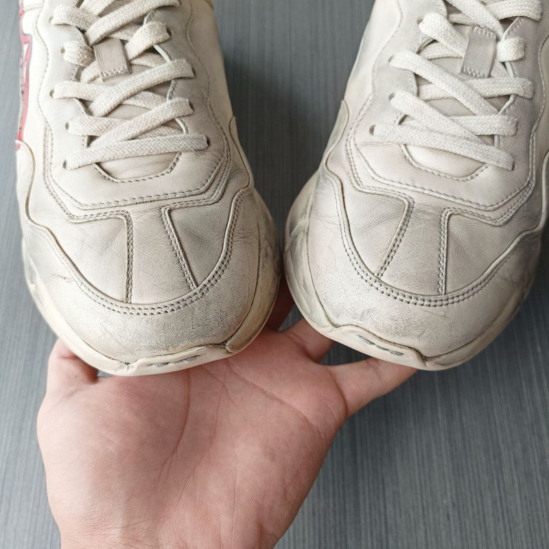 Gucci Rhyton Leather Low-top Sneakers with Lips Print 0079