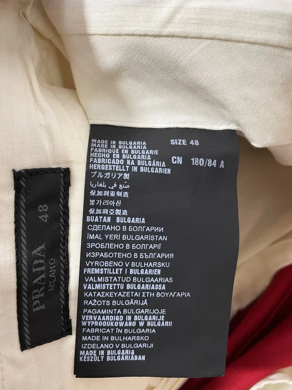 Prada Red Cotton Casual Men's Pants