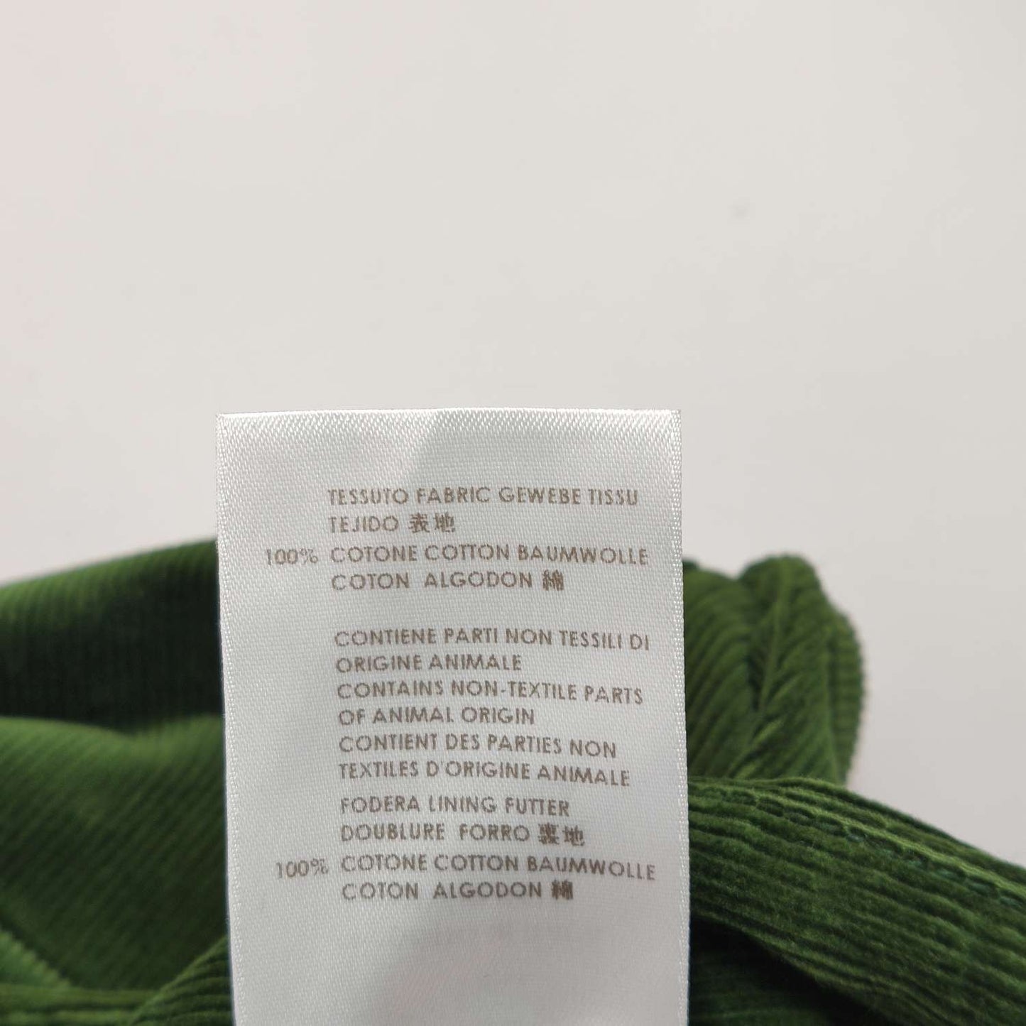 Green Corduroy Straight-Leg Pants