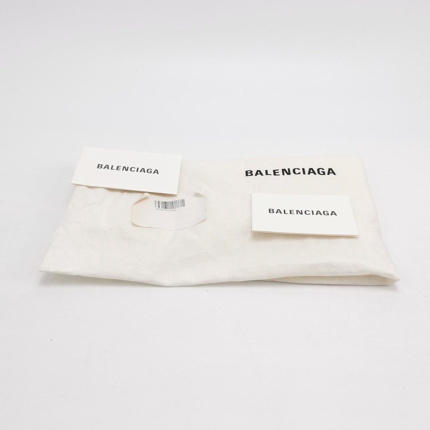 Balenciaga Leather Logo Zip Clutch
