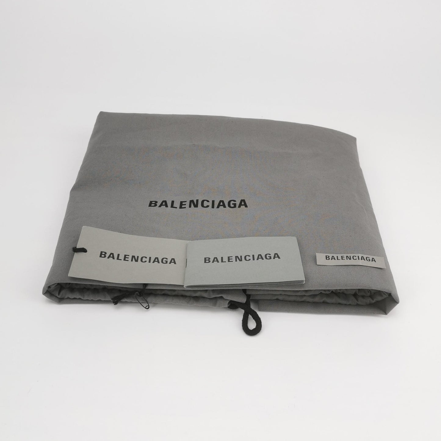 Balenciaga Explorer Gray Logo Leather Backpack