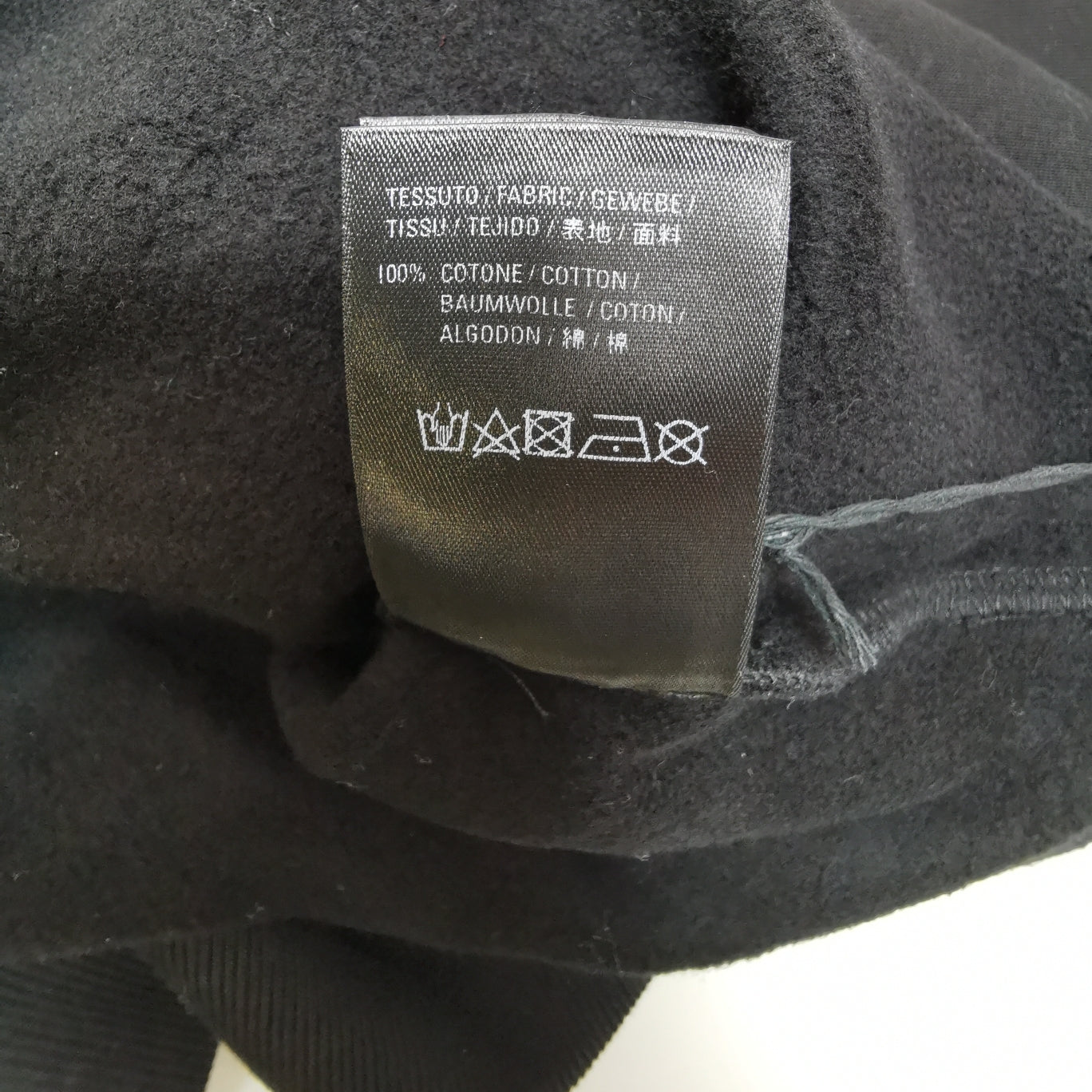 Balenciaga S Black Logo Cotton Hoodie