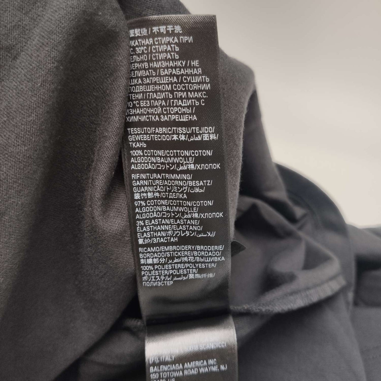 Balenciaga Black High-Neck Logo T-Shirt