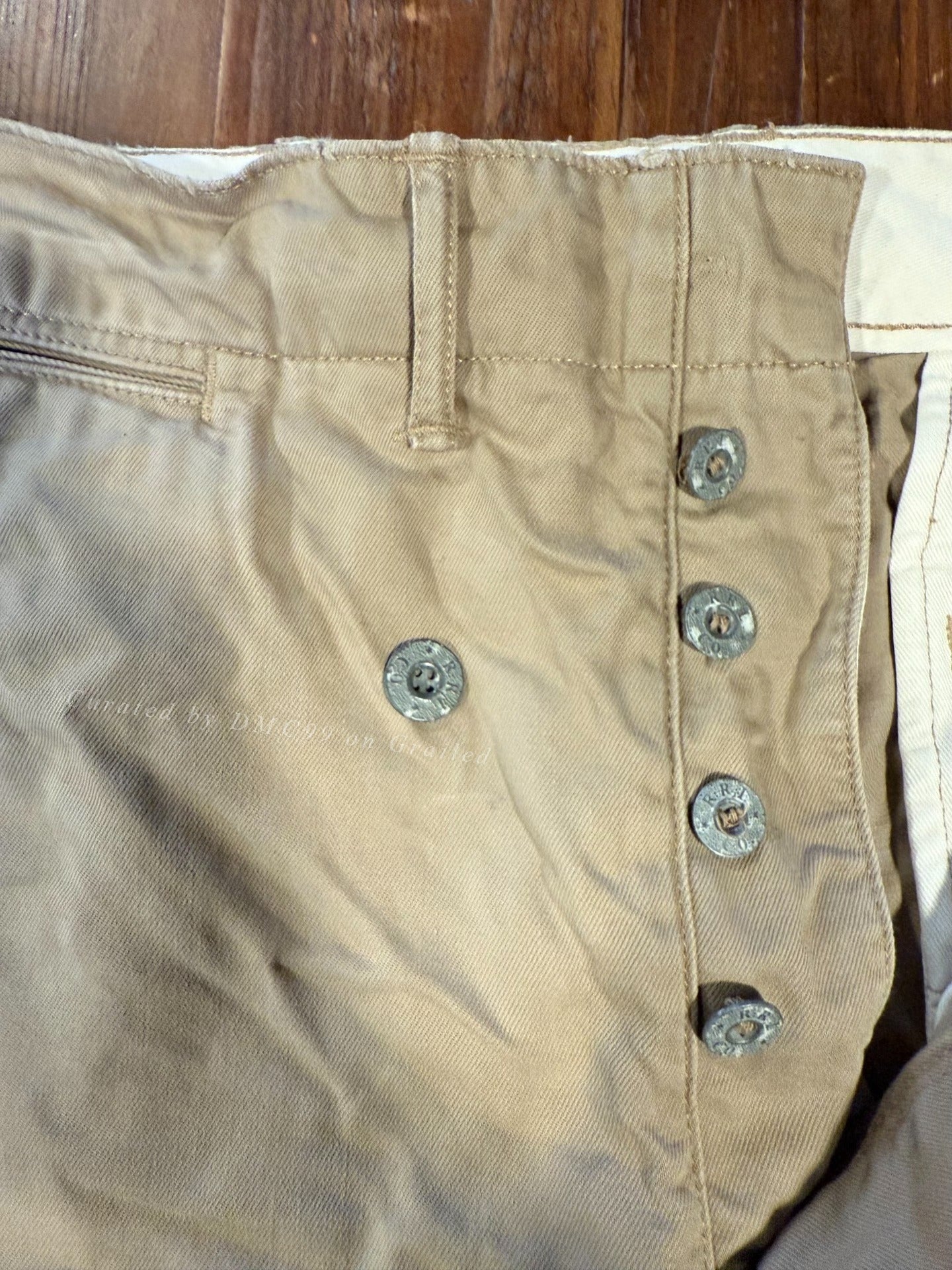 RRL Beige Khaki Officer Pants