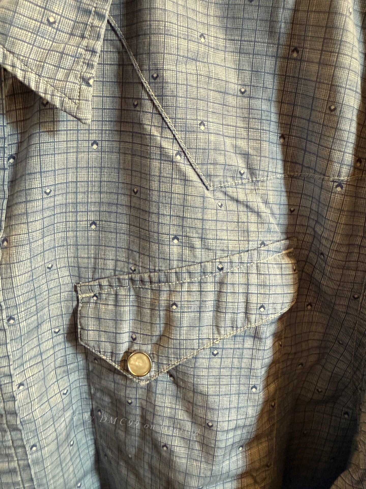 RRL Western Shirt, Blue Plaid