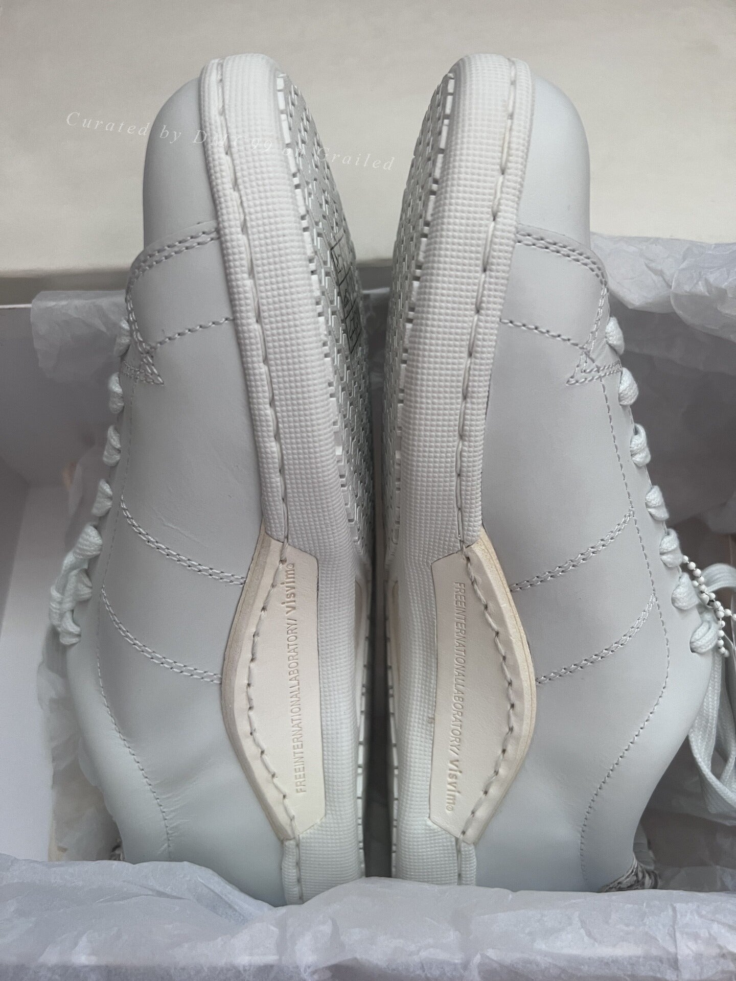 visvim foley-folk white pattern sneakers