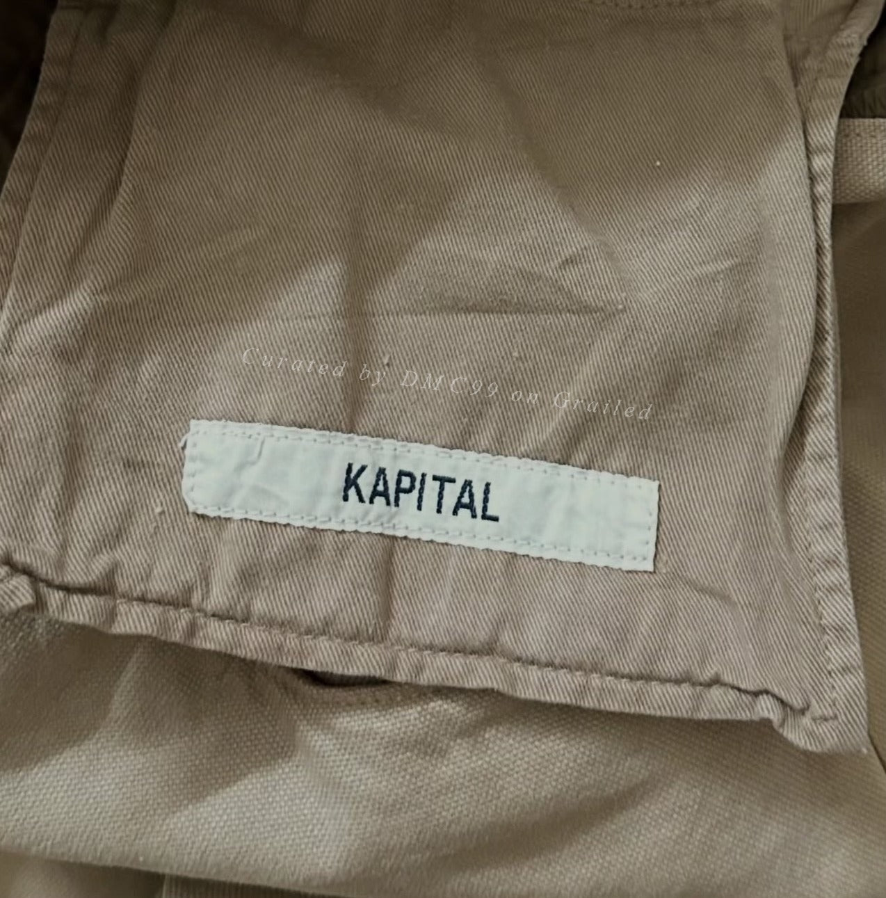 Vintage Kapital Beige Canvas Flare Pants