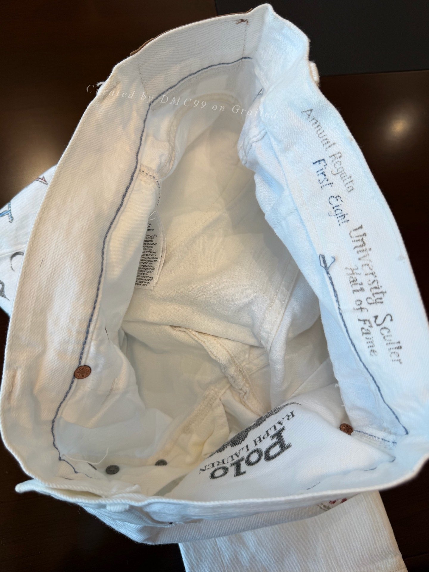 Ralph Lauren White Graffiti Jeans 30x32