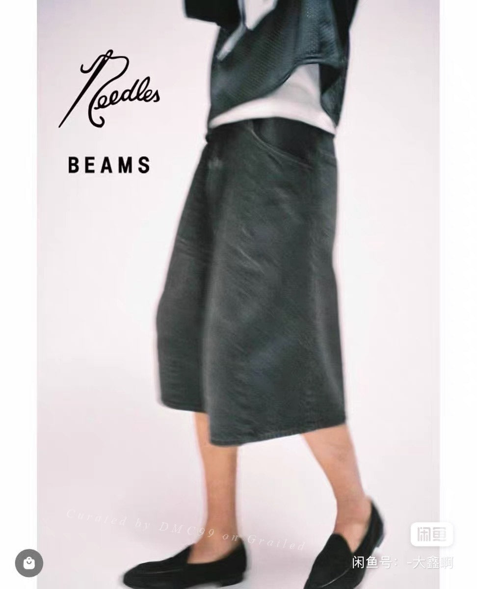Needles x Beams Washed Denim Shorts