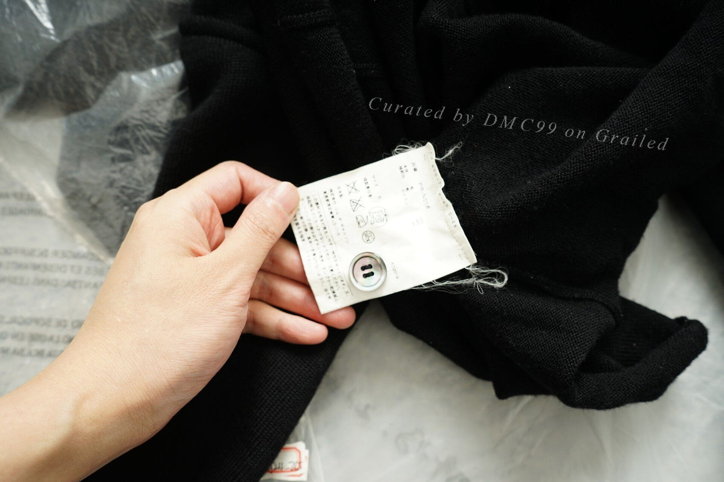 Comme des Garçons CDG Knife-Cut Armor Sleeve Cardigan