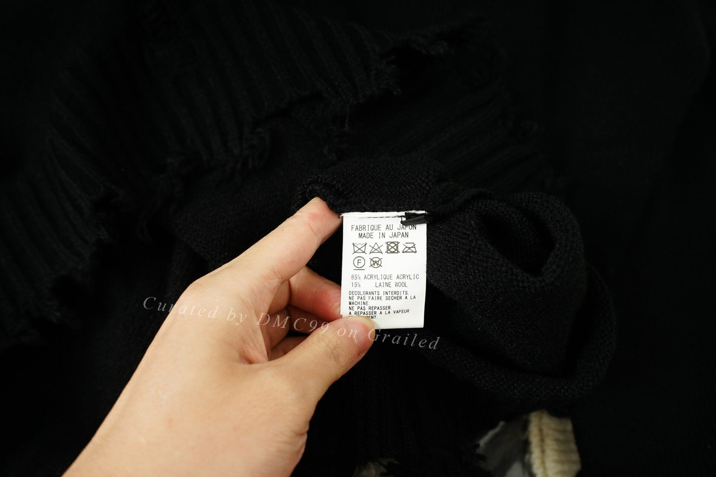Yohji Yamamoto Knit Distressed Oversized Sweater
