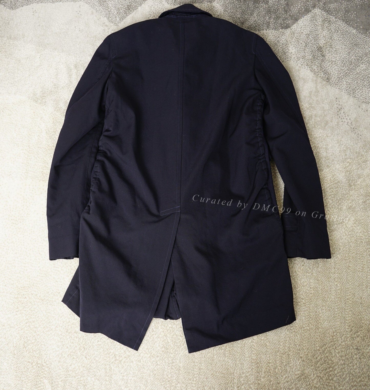 Comme des Garçons Pleated Front Claw Button Coat