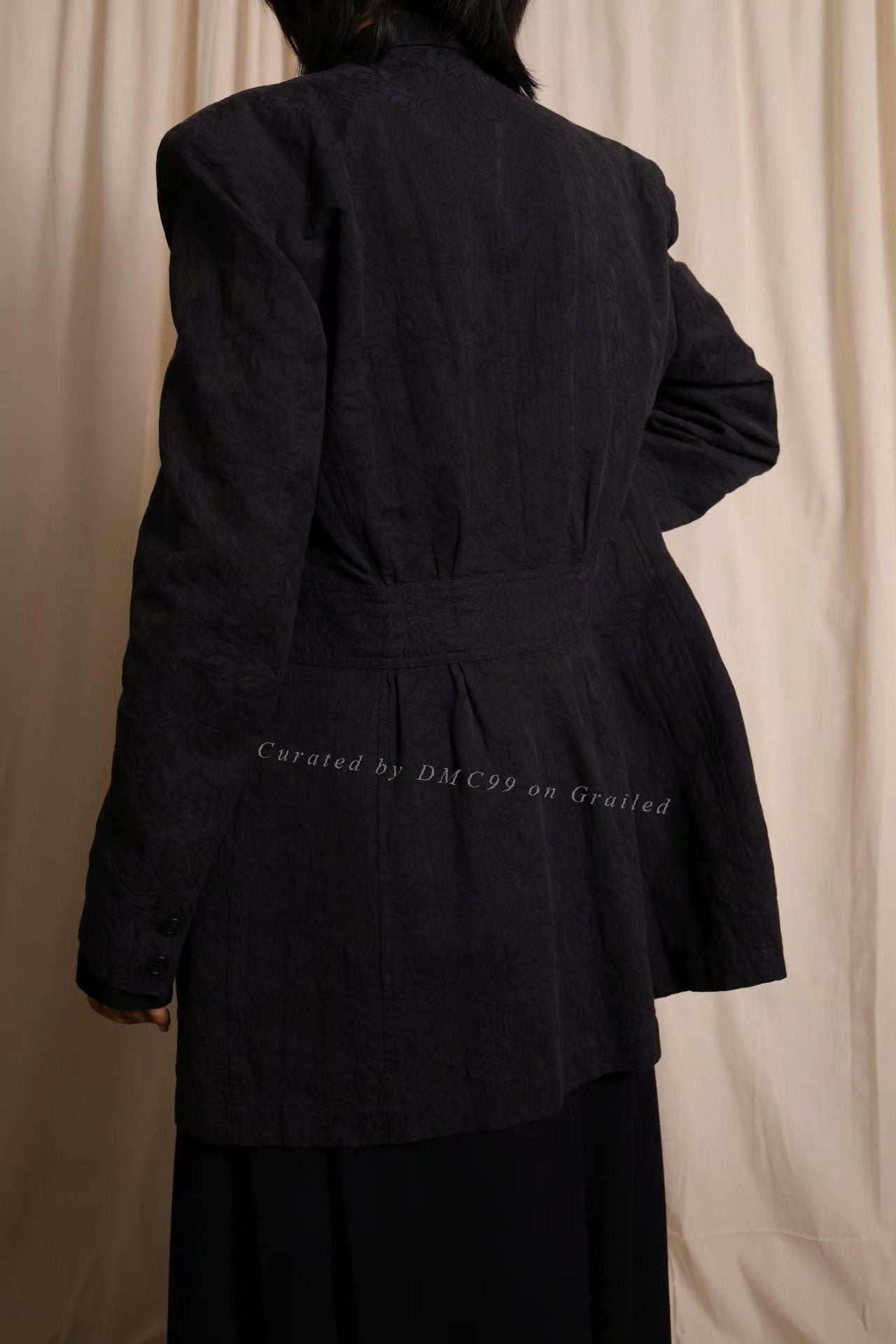 Moldyfig by Yohji Yamamoto Jacquard Belted Jacket