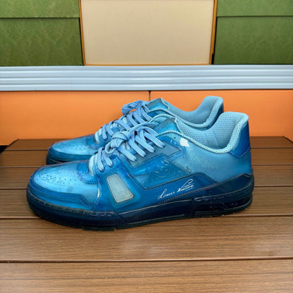 Louis Vuitton Blue Leather Low-Top Sneakers 0079